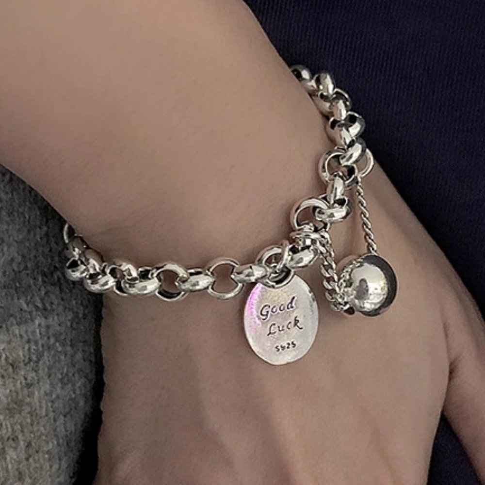*NEW 925 Sterling Silver Chunky Chain Bracelet